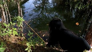 mancing bersama Theo dan siska dapat ikan besar