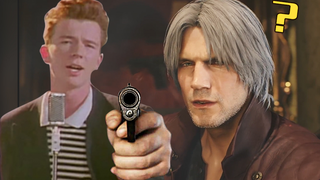 Rick Astley robs Dante