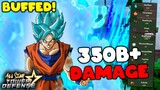 BUFFED! 350B+ Damage w/ SSJB Goku | All Star Tower Defense ROBLOX!