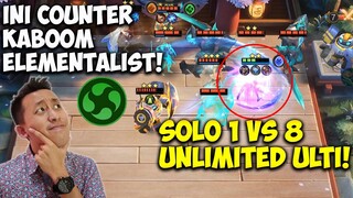 COUNTER KABOOM 1 ELEMENTALIST BINTANG 3 PAKE UNLIMITED ULTI! 1 LAWAN BANYAK JUGA MENANG BOS!