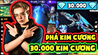 (FREE FIRE) PHONG CẬN PHÁ 30000 KIM CƯƠNG | THÁNH NHỌ QUAY AK RỒNG XANH VIP VÀ K98 PHÁN QUYẾT