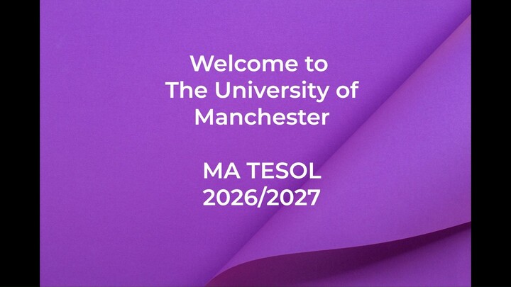 MA TESOL at UoM