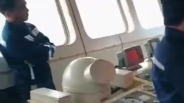 discussion with emergency drill on board
