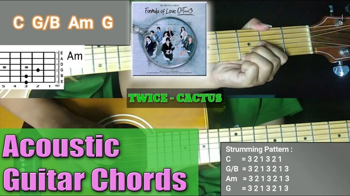 Twice - Cactus Guitar Chords Tutorial + Guitar Cover