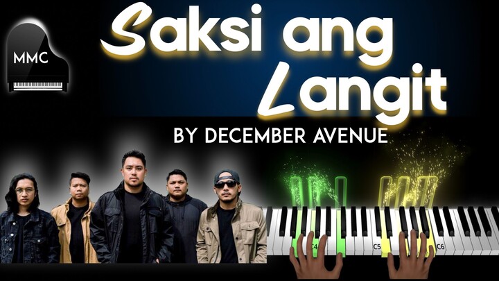 Saksi ang Langit by December Avenue piano cover/tutorial + sheet music + lyrics
