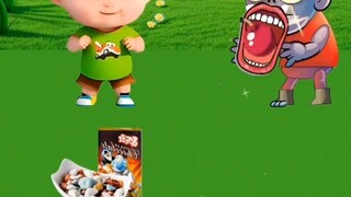 I dare to eat stones! Little zombies also dare to eat stones