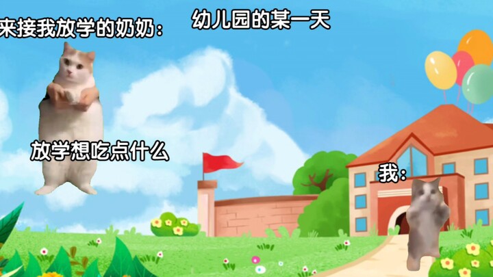 【Cat meme】I was tricked into telling my grandma to go to America when I was in kindergarten