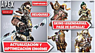 SE VIENE LA MEJOR ACTUALIZACIÓN Y OPTIMIZACION ENORME PARA APEX LEGENDS MOBILE