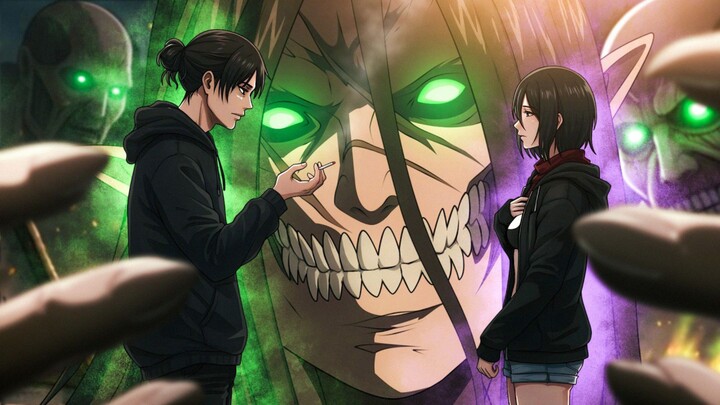 Anime attack on Titan saat umat manusia semua lari kota di serang raksasa🔥😱( Lycris x AMV)#