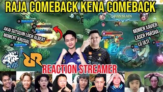 EVOS NEW ERA PECAHKAN WINSTREAK SANG RAJA! REACTION STREAMER RRQ VS EVOS MPL S10