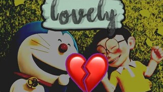 LOVELY 💖 Billie Eilish with KHALID DORAEMON VERSION || NOBITA & SHIZUKA || LOVELY