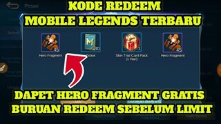 UPDATE KODE REDEEM MOBILE LEGENDS TERBARU!!! DAPET HERO FRAGMENT