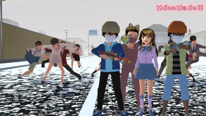 TAIGA'S LIFE: The Escape of the Zombies Ep18 | Sakura School Simulator