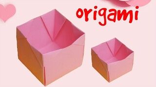 Cách làm hộp quà bằng giấy cực dễ - Cách Gấp Hộp Quà đơn giản Gấp giấy Origami -hộp bằng giấy a4