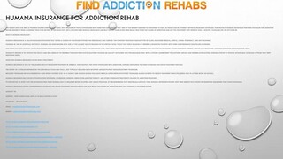 Humana Insurance For Addiction Rehab