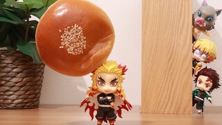 [Demon Slayer] Stop-motion animation丨Throwing a giant red bean paste bun to Purgatory Anjurou [Animi