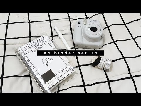 a6 binder setup and unboxing stationery