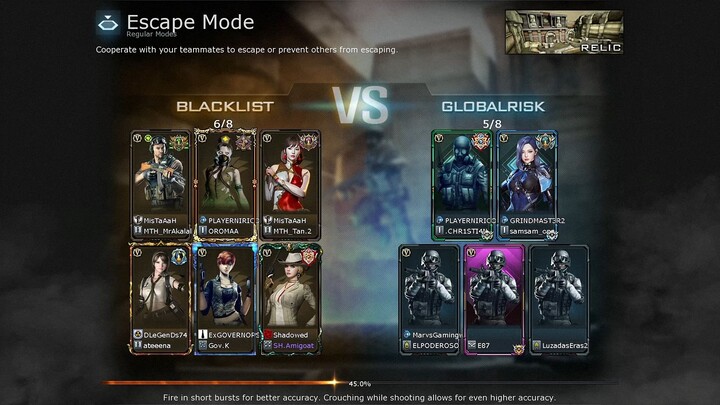 Crossfire - Regular Mode - Escape Mode - Relic