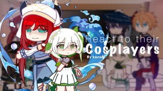 Genshin characters react to their cosplayers 1/2 || original (?) || Genshin impact