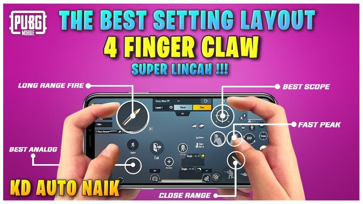 CARA SETTING KONTROL LAYOUT PUBG MOBILE | LAYOUT PUBG MOBILE 4 JARI