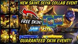 SAINT SEIYA COLLAB EVENT IS HERE! GET EXCLUSIVE AND SAINT SEIYA SKIN | UPCOMING EVENT! - MLBB