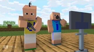 tiru aksi upin ipin juara karaoke versi minecraft