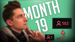 Growing A Twitch Stream / YouTube Channel (Views, Money, Tips) - [Month 19]