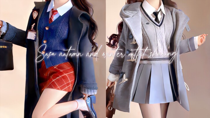 When retro manga-style outfits come to life! The preppy look is 100% my vibe! Fall/Winter outfit hau