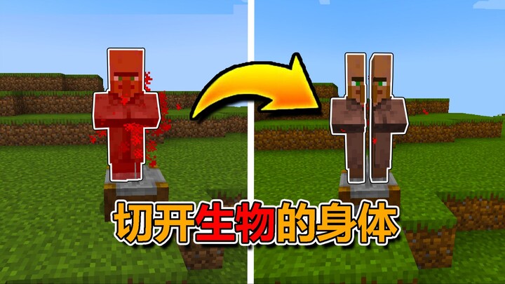 When I can slice open a creature's body, the sliced body still drops special items! #Minecraft