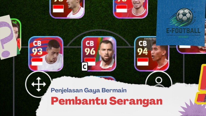 Penjelasan Gaya Bermain Pembantu Serangan / Extra Frontman | eFootball Mobile 2025
