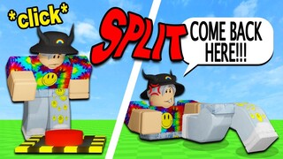 this roblox game SPLIT me in half