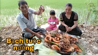 Bạch Tuộc Nướng Lá Chúc Quá Thơm Ngoài Đồng Ruộng