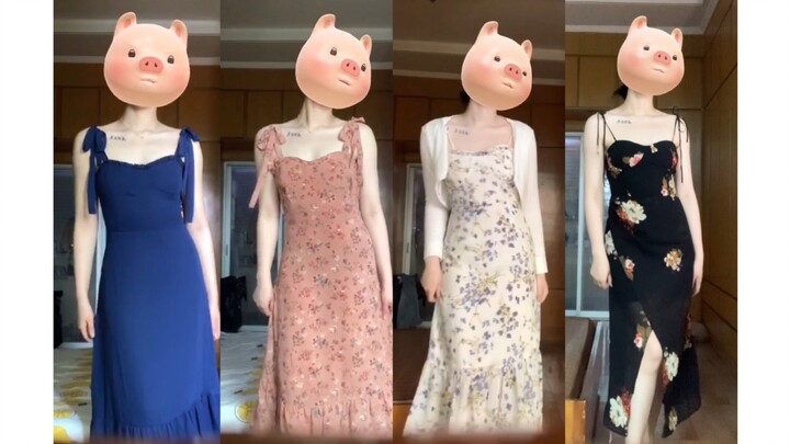 165cm/58kg | Four Flowy Floral Slip Dresses Perfect for an Apple Shape!