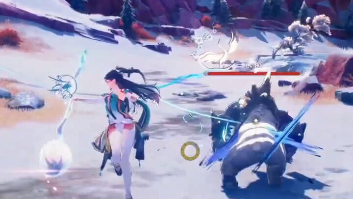 Zhe Zhi 4K Skill Showcase: Out in the Wild, Crushing a Lone Bear with Heavy Hammers