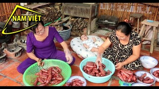 22 Tết  (Dì út 11 và Dì út 15 "Chi viện" làm lạp xưởng) Nam Việt 1316 -  tết nguyên đán 2021