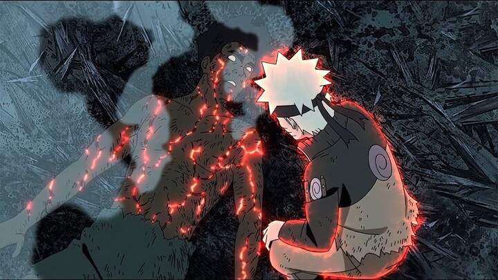 Naruto saved Guy from the fatal outcome of the Eight Gates of Death, Naruto and Sasuke v. Madara