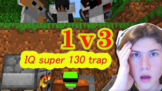 [Gaming]Minecraft: Dream's first 1v3. Brain trap designed with 130IQ