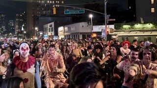 万圣节大型僵尸群舞！致敬迈克尔杰克逊Thriller！