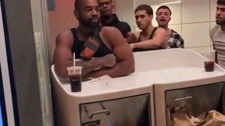 A black man in New York, USA, was bullied by a white man after cutting in line at McDonald's. The bl