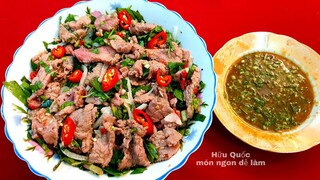 cách làm BÒ TÁI CHANH thơm ngon tại nhà - Hữu Quốc món ngon dễ làm