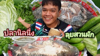 ปลานิลลุยสวน นึ่งปลานิลสมุนไพรหอมๆ น้ำจิ้มหวานๆ แซ่บคักขนาด