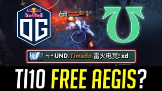 OG gives free AEGIS to Team UNDYING - 19 mins GG?!