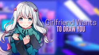 {ASMR Roleplay} Tsundere Girlfriend Draws You