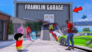 Franklin & Shinchan😂 Build A Secret Garage in Franklin House in GTA 5 in Telugu #gta5