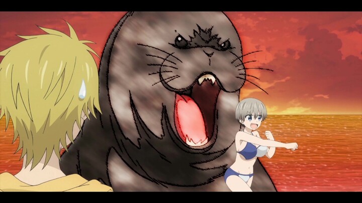 [4K/Funny] How does it feel to have your breasts touched? What a good teammate! Uzaki wants to play