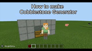 How to make Cobblestone Generator Simple In MCPE
