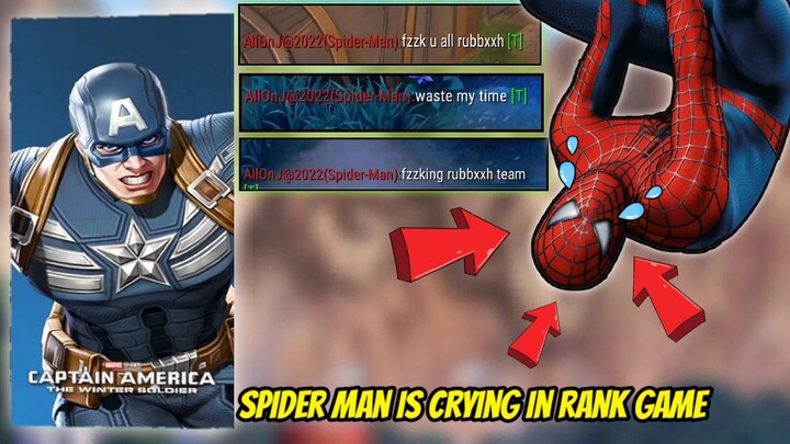 I MADE SPIDER MAN CRY IN A RANK GAME USING CAPTAIN AMERICA | CAPTAIN AMERICA GAMEPLAY