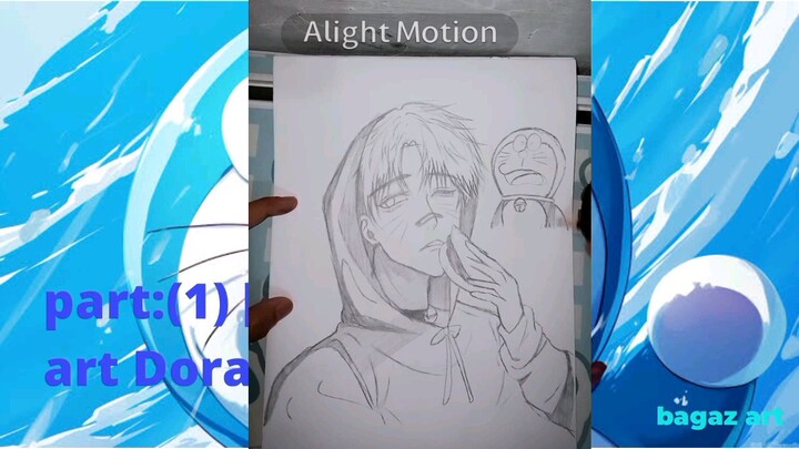 part (1): drawing kartun Doraemon versi fantart😱