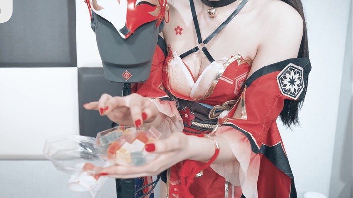 【ASMR助眠 |4K】花火cos 慢慢吃掉你~琥珀糖！♡咀嚼音 口腔音 揉捏糖♡