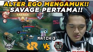 GAME SUPER PECAH, SAVAGE PERTAMA DI SEASON INI!! BERASA DEJAVU COY!! - RRQ vs AE Match 3